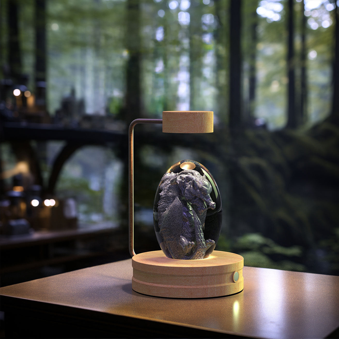 Crystal Ball Night Light USB Power Warm Bedside Light