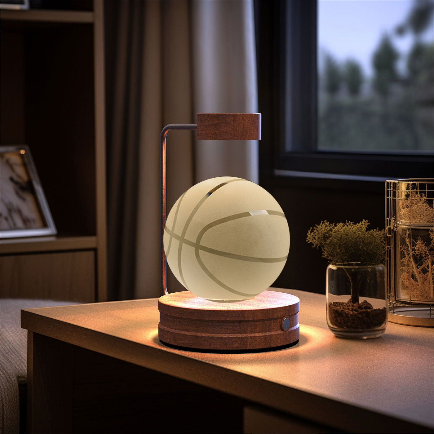Crystal Ball Night Light USB Power Warm Bedside Light