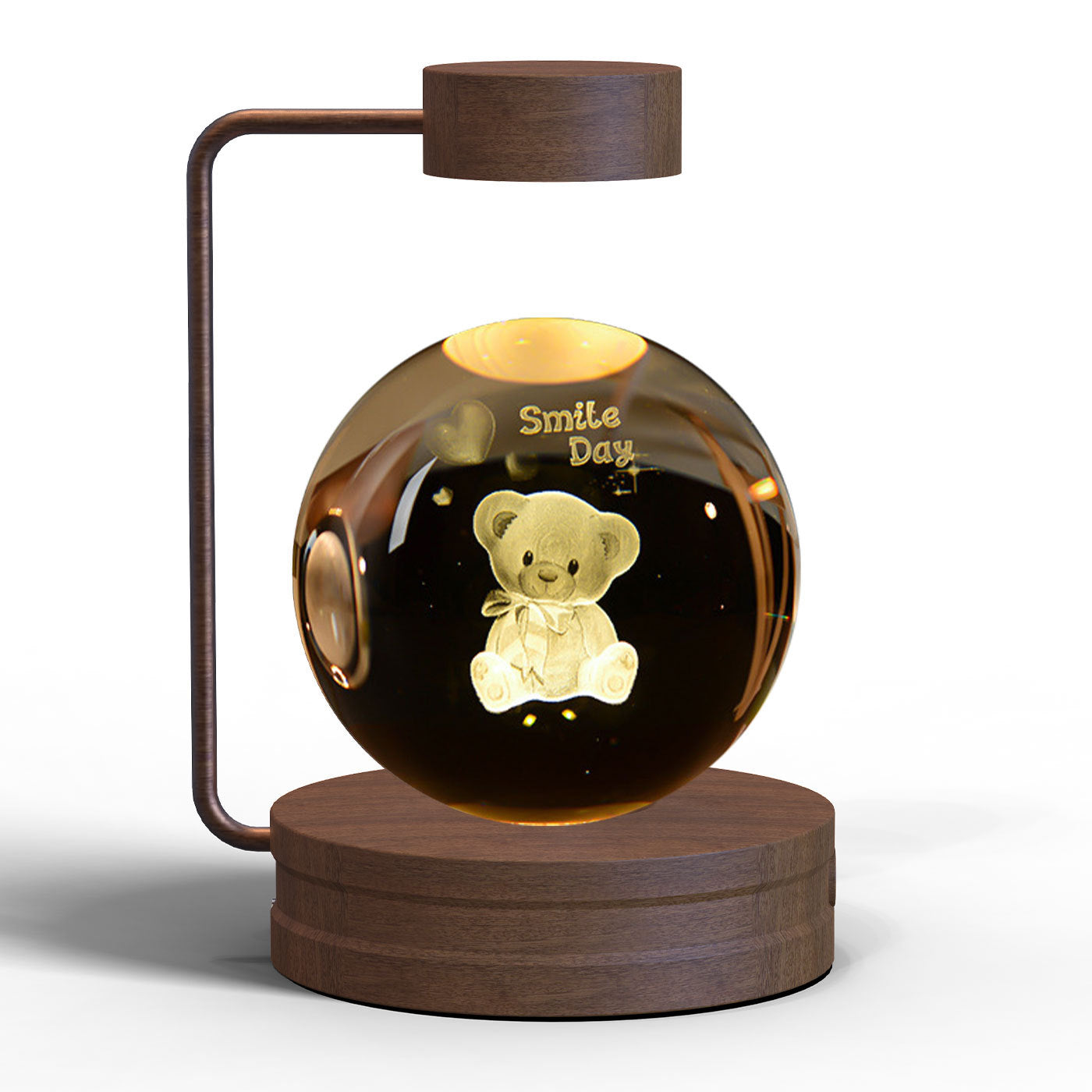 Crystal Ball Night Light USB Power Warm Bedside Light